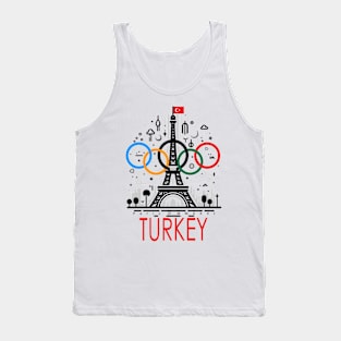 Team Turkey. Paris 2024 Olympic theme . FANART Tank Top